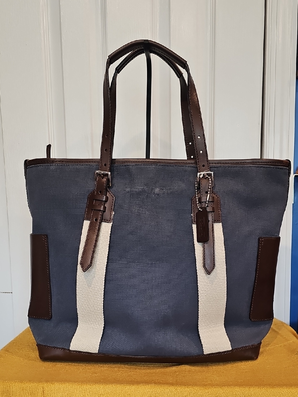 Coach Bleeker City Canvas Tote M1276-70896 NWT *Minor Flaws